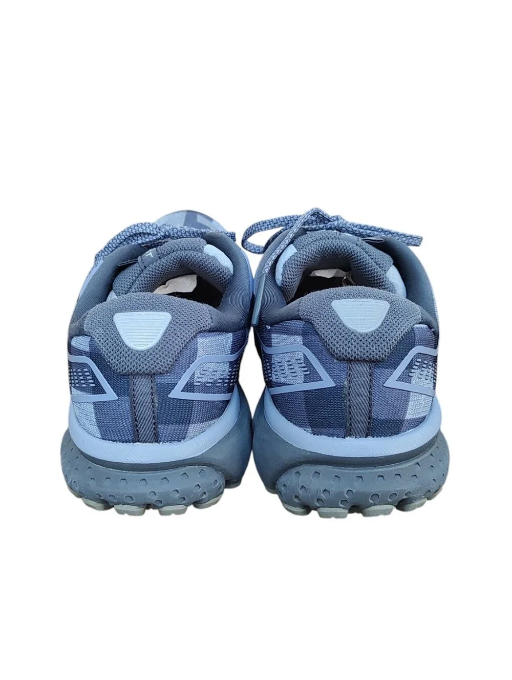 Brooks Ghost 12 Women's Running Shoes - Heather Gray And Slate Blue Plaid